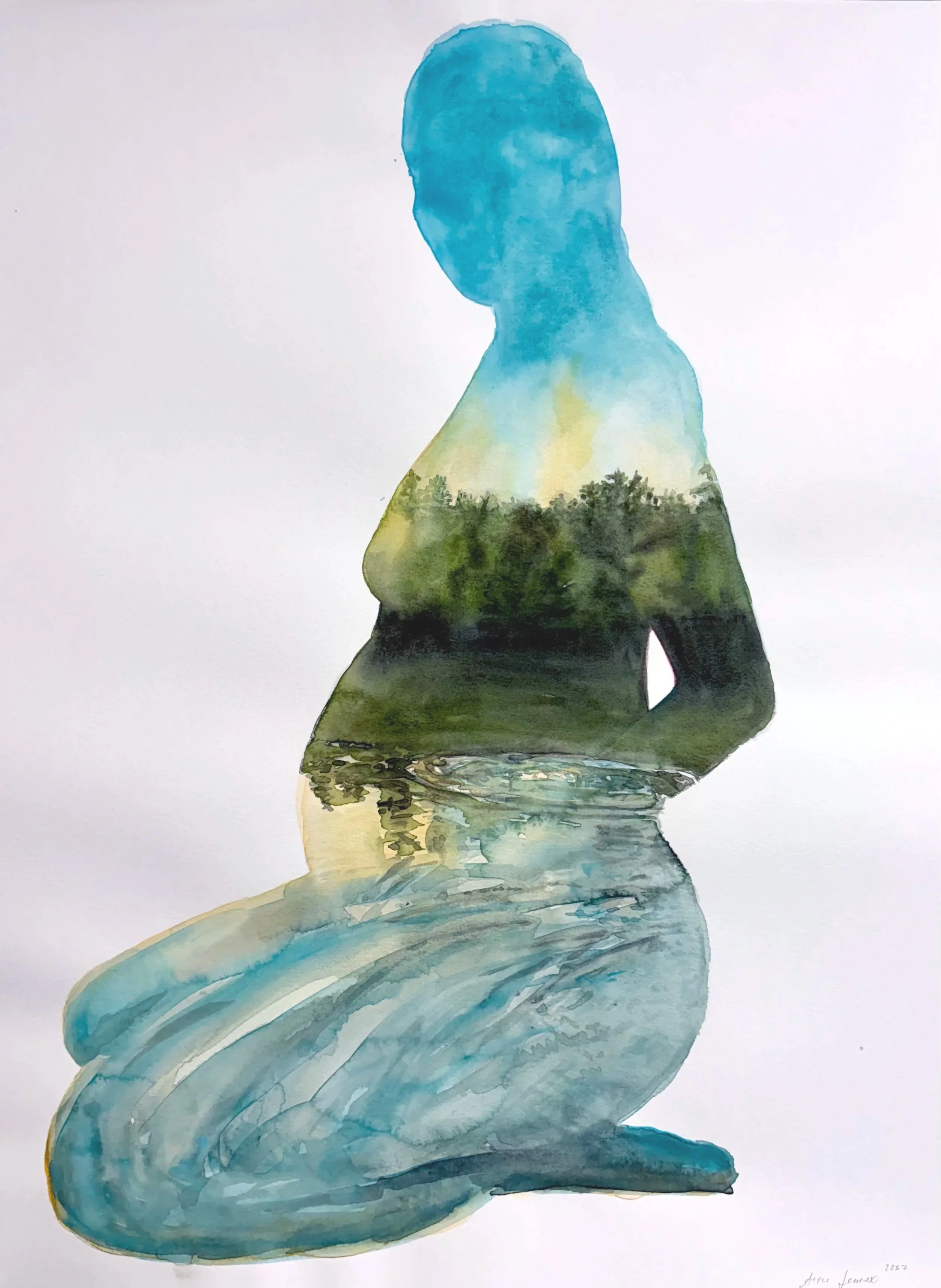 Body Landscape (skipping stones)