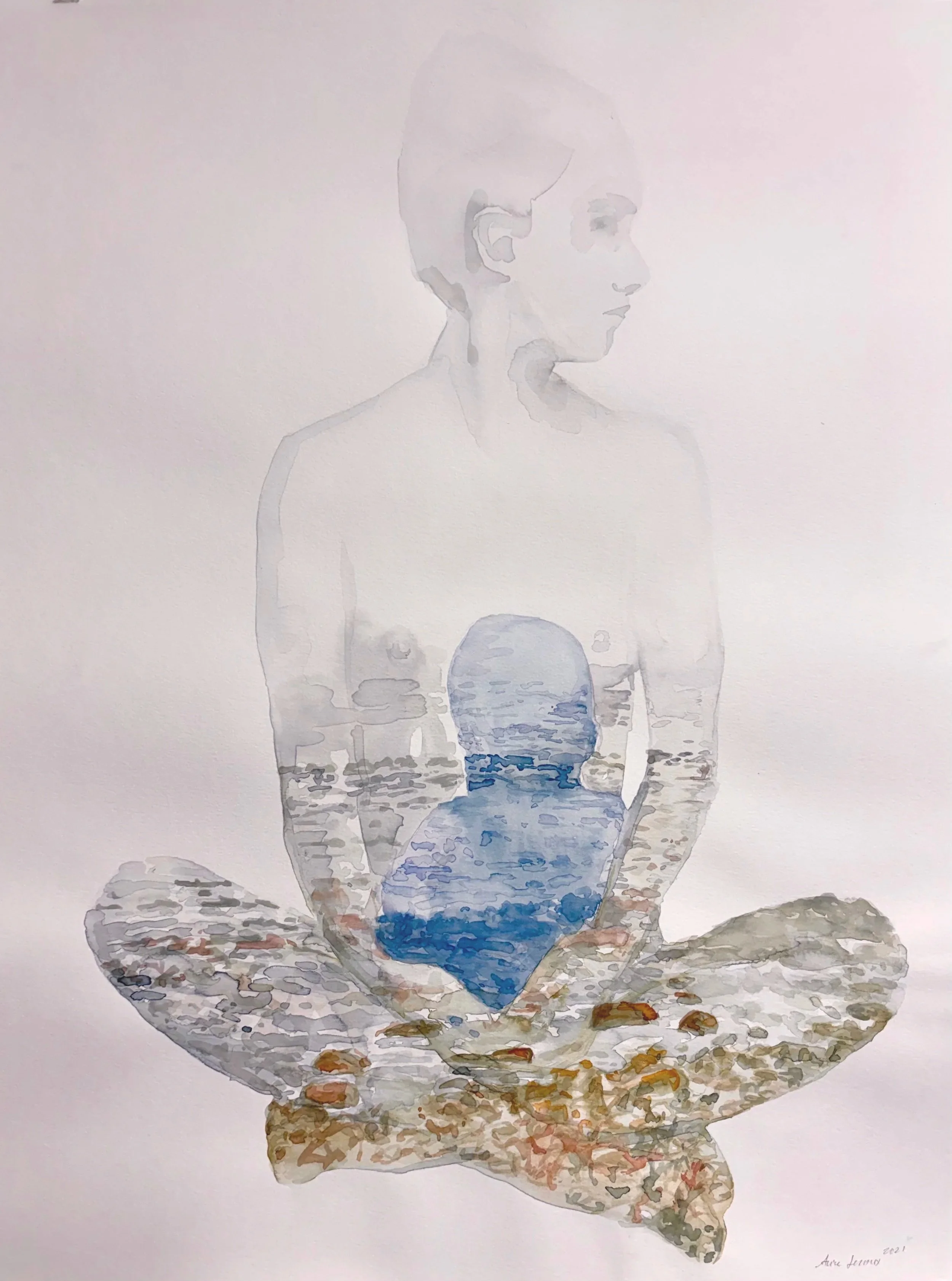 Body Landscape (Rocky shore in the fog)