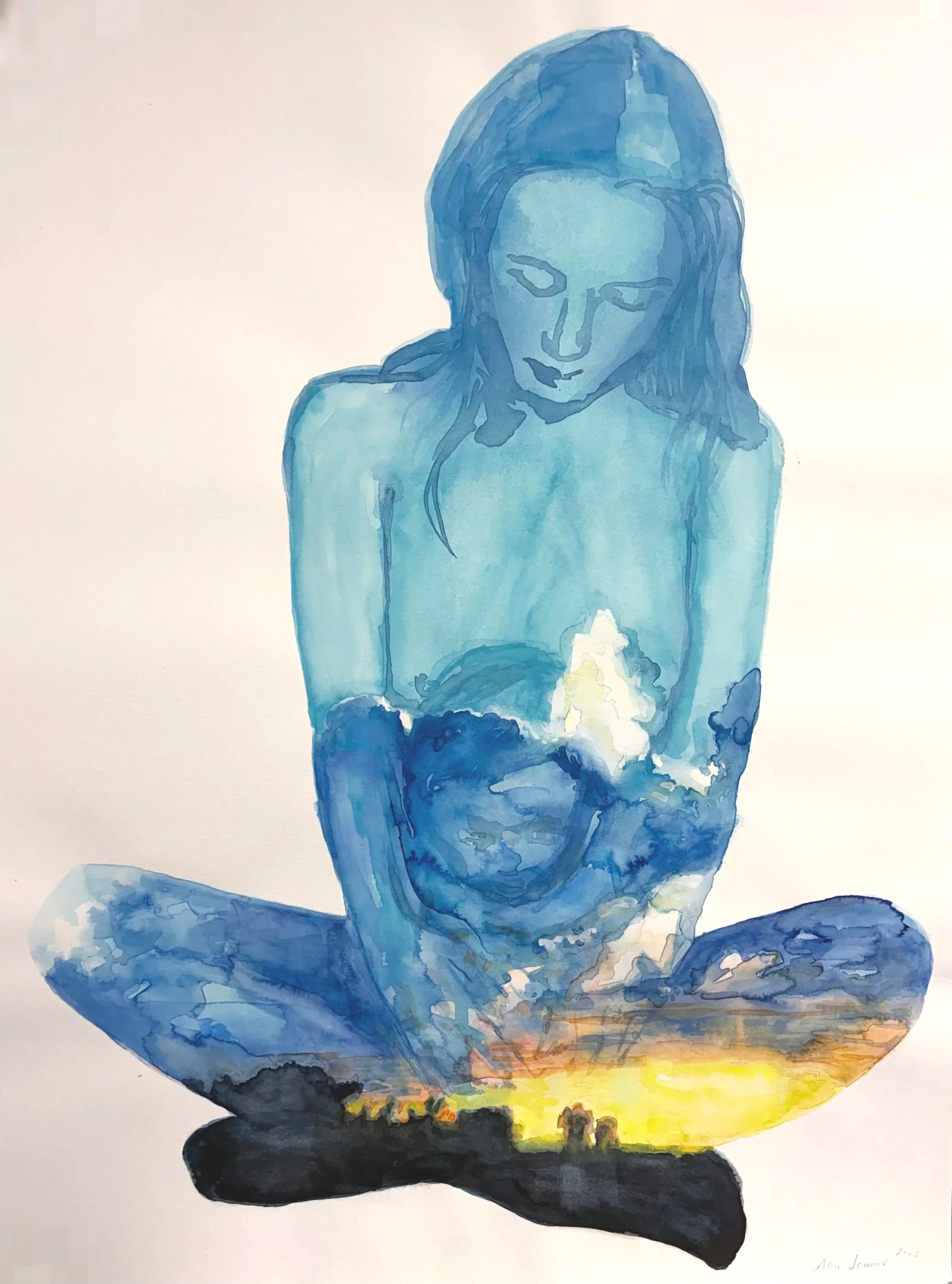 Body Landscape (yellow sunset)