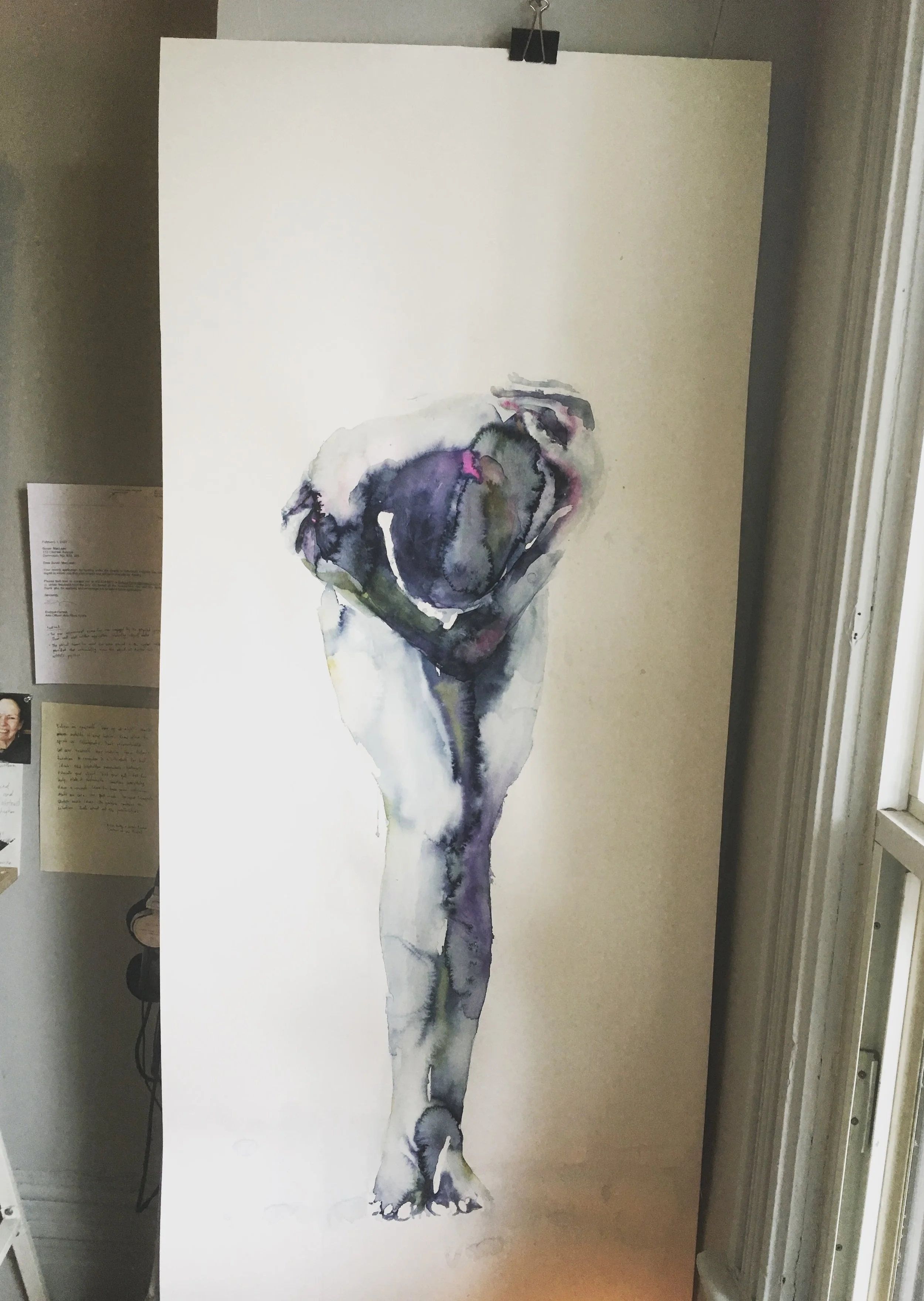  60” x 36” Watercolour on paper. 