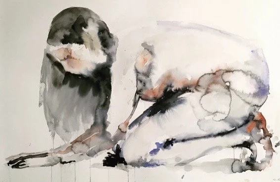  25” x 38” Watercolour on paper.  