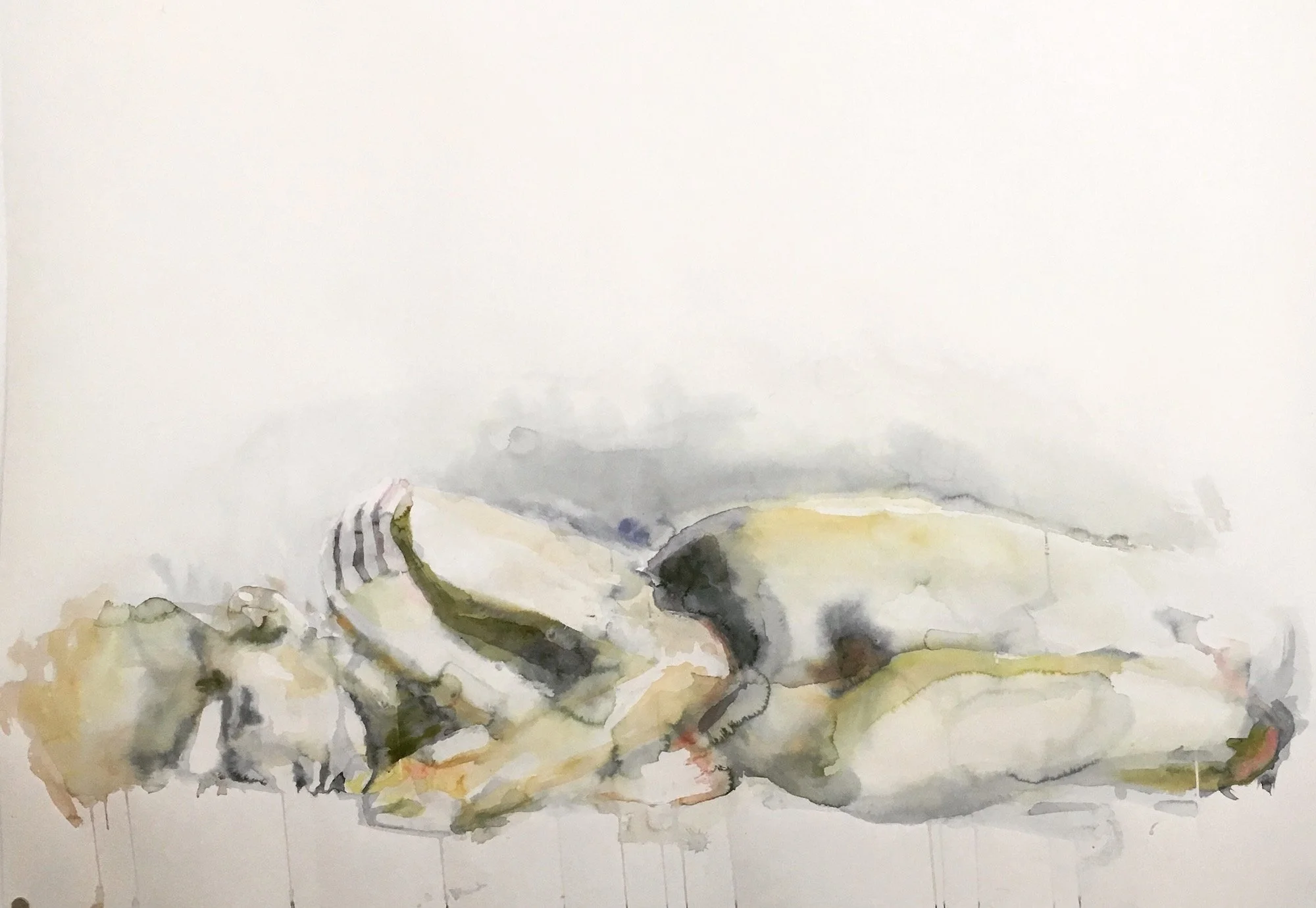  48” x 60” Watercolour on paper.  