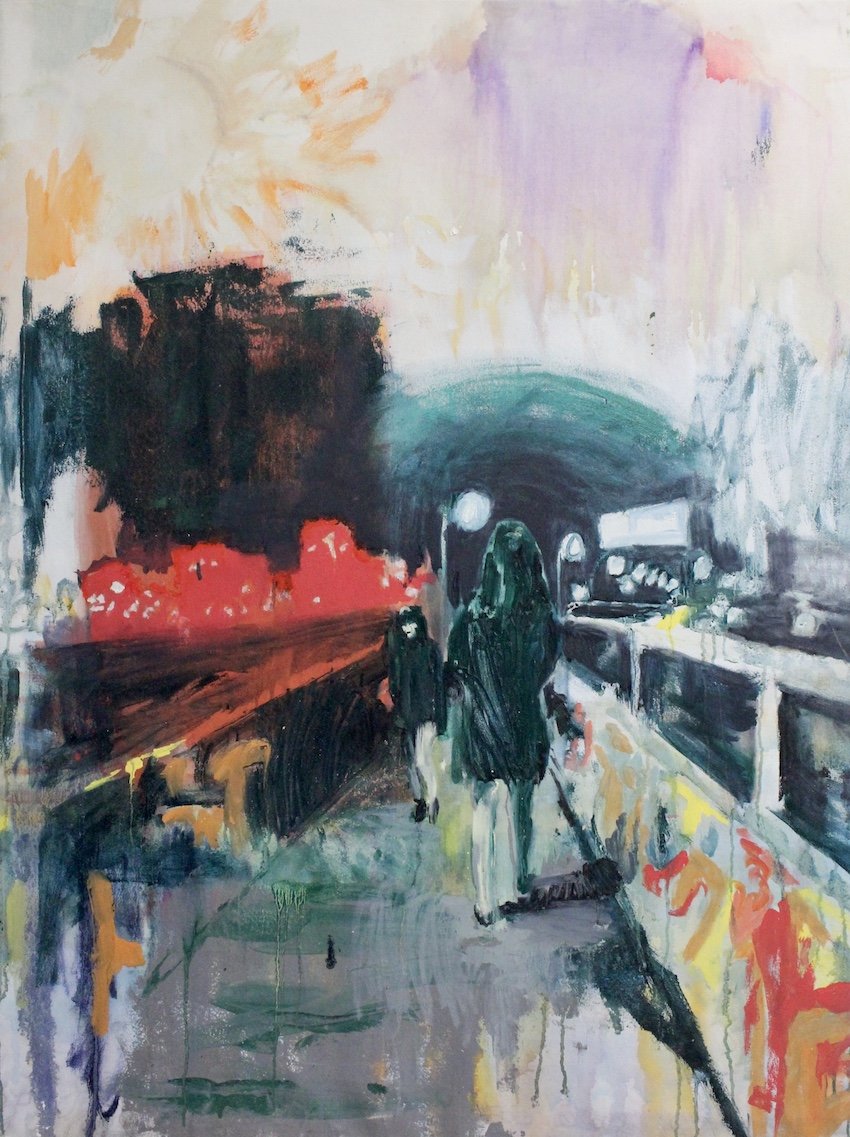  Watercolour and oil on canvas, 2017 3 × 4 feet 