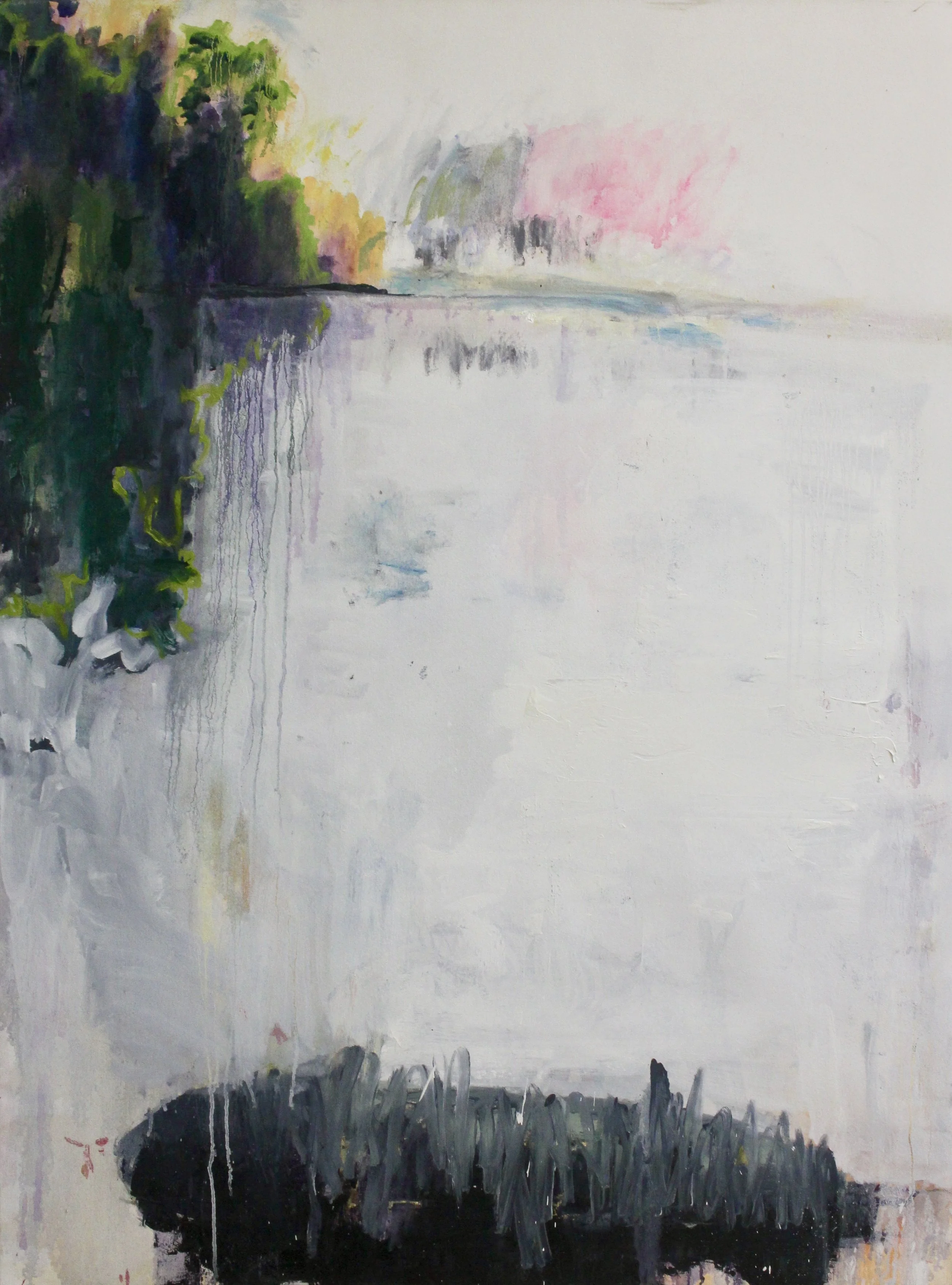  Watercolour and oil on canvas, 2017 3 × 4 feet 