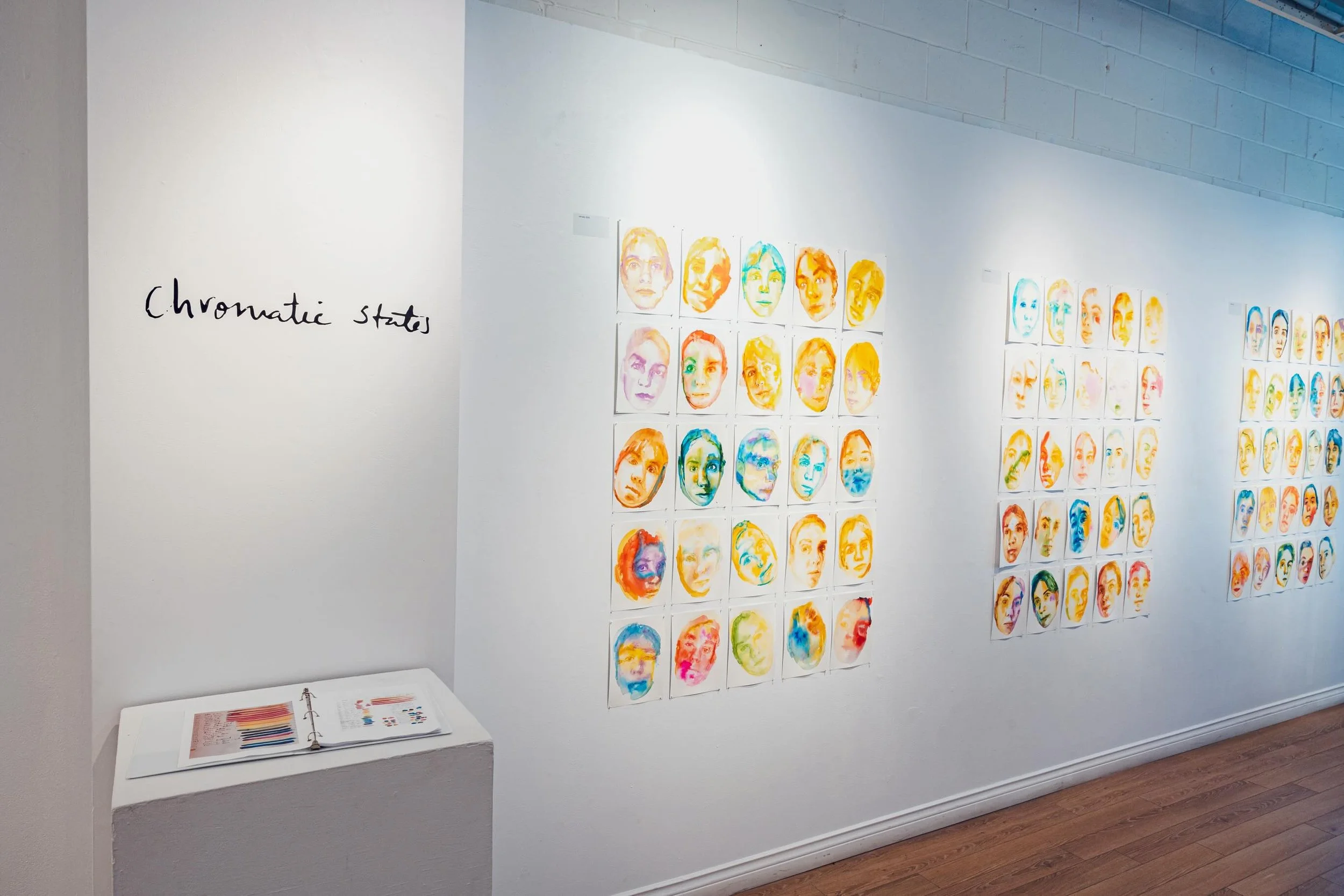 A year long project of watercolor self portraits.
Painted in fragments of time &mdash; between caregiving, between exhaustion, between becoming.

What began as a daily practice slowly became a record of change: identity shifting, colour accumulating,