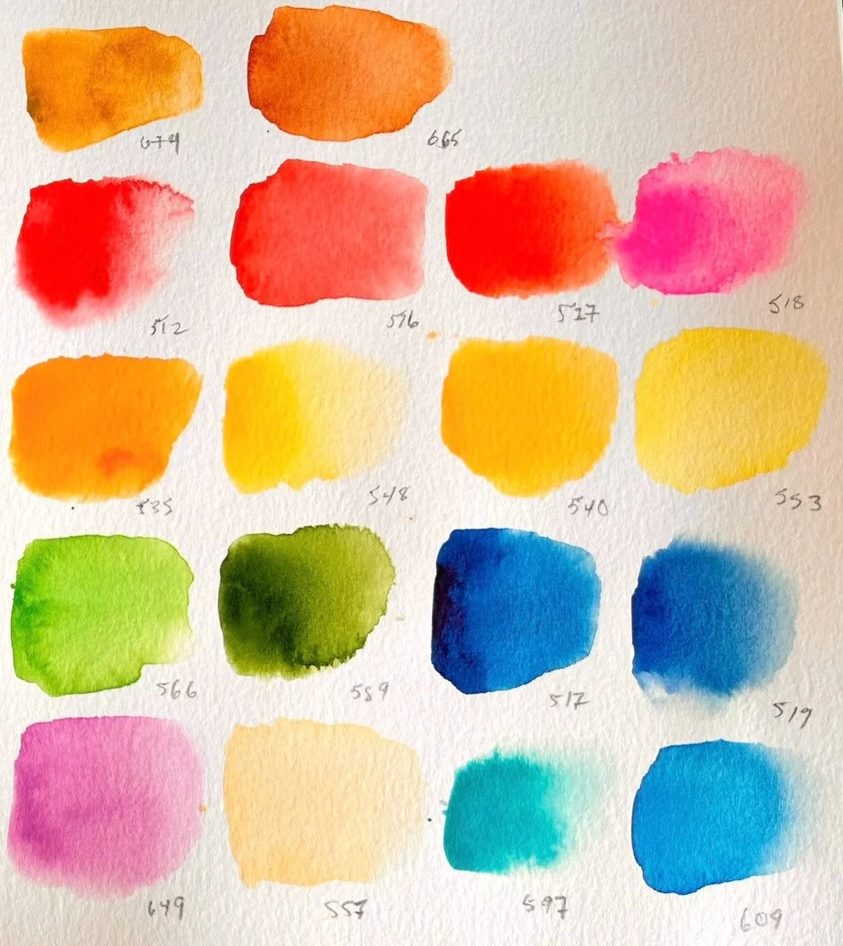 I still return to colour studies often. 

While developing Chromatic States, I built colour charts and palette studies as a way of mapping emotional and bodily states through colour.

I spent time learning each pigment, then exploring how different c