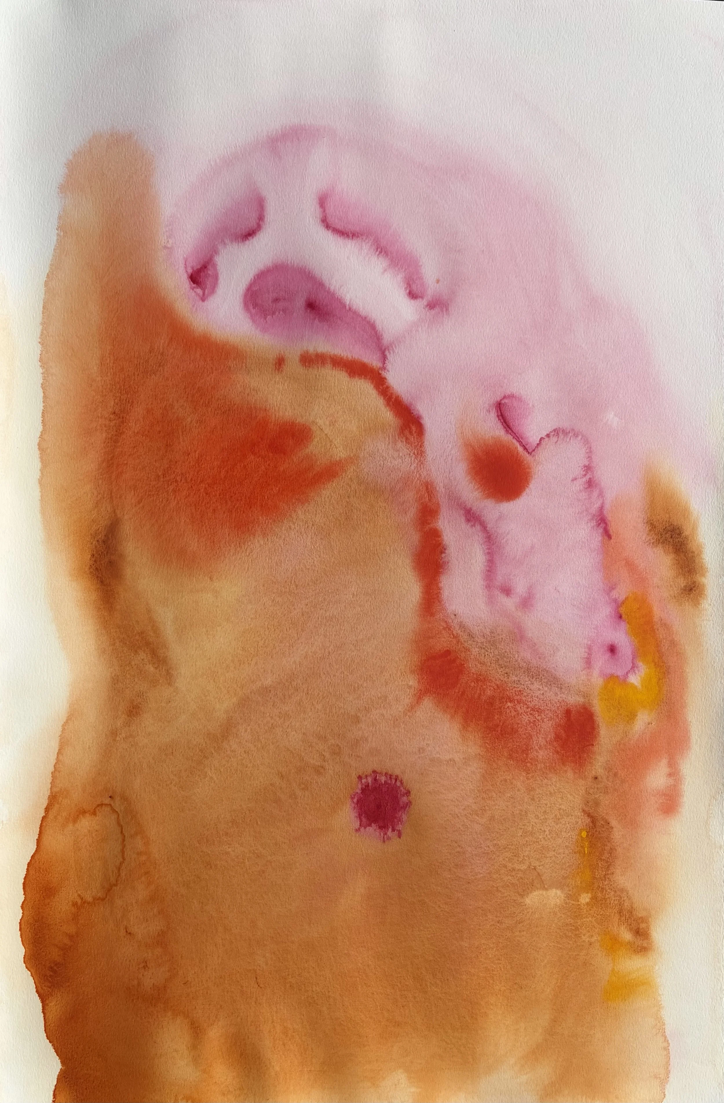  Watercolour on paper  25 × 36 inch 