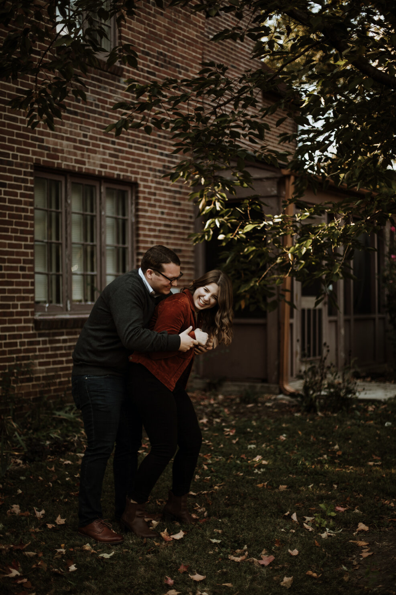 Joyful German Village Engagement Session