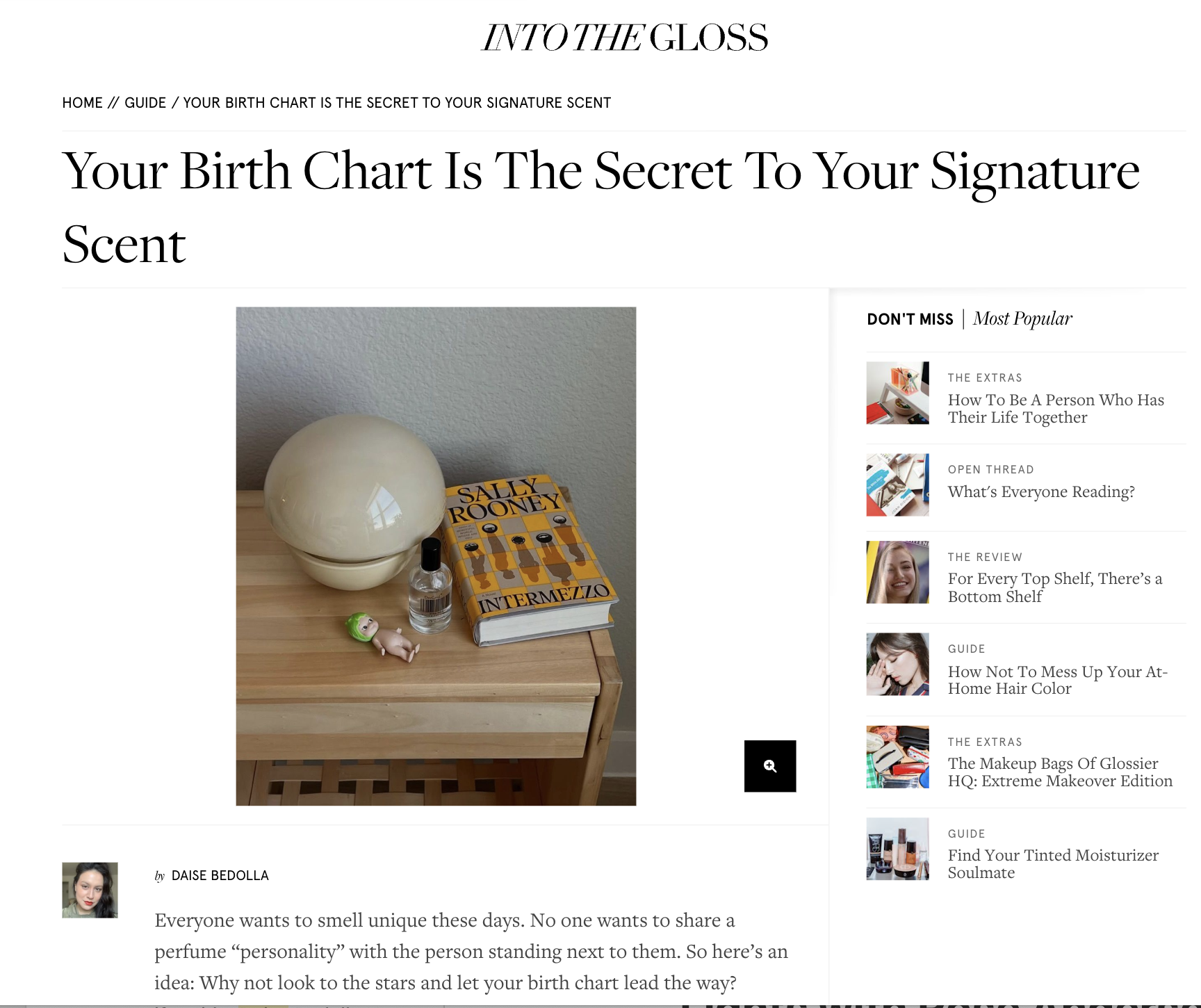 INTO THE GLOSS Your Birth Chart Is The Secret To Your Signature Scent by Daise Bedolla