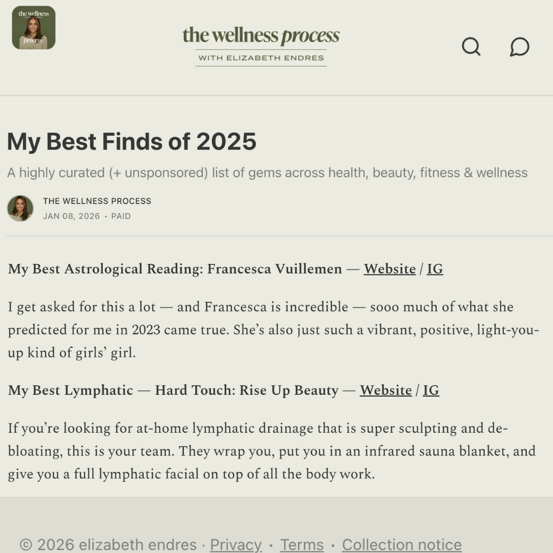 Wellness Process My Best Finds Of 2025 A highly curated (+ unsponsored) list of gems across health, beauty, fitness &amp; wellness