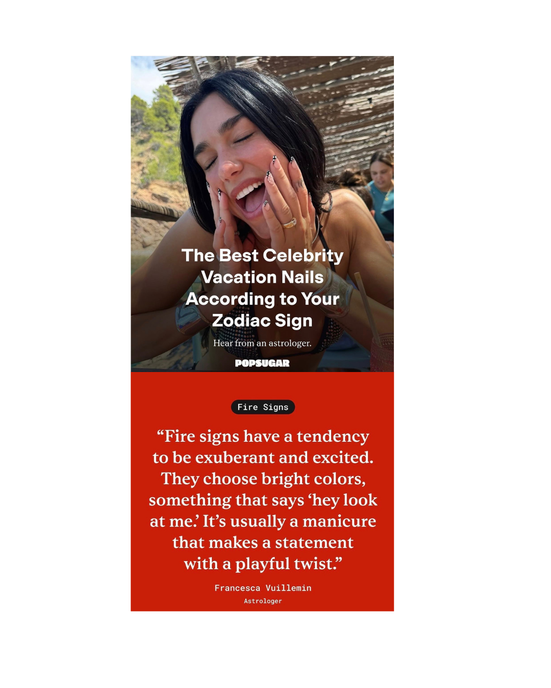 The Best Celebrity Vacation Nails According To Your Zodiac Sign