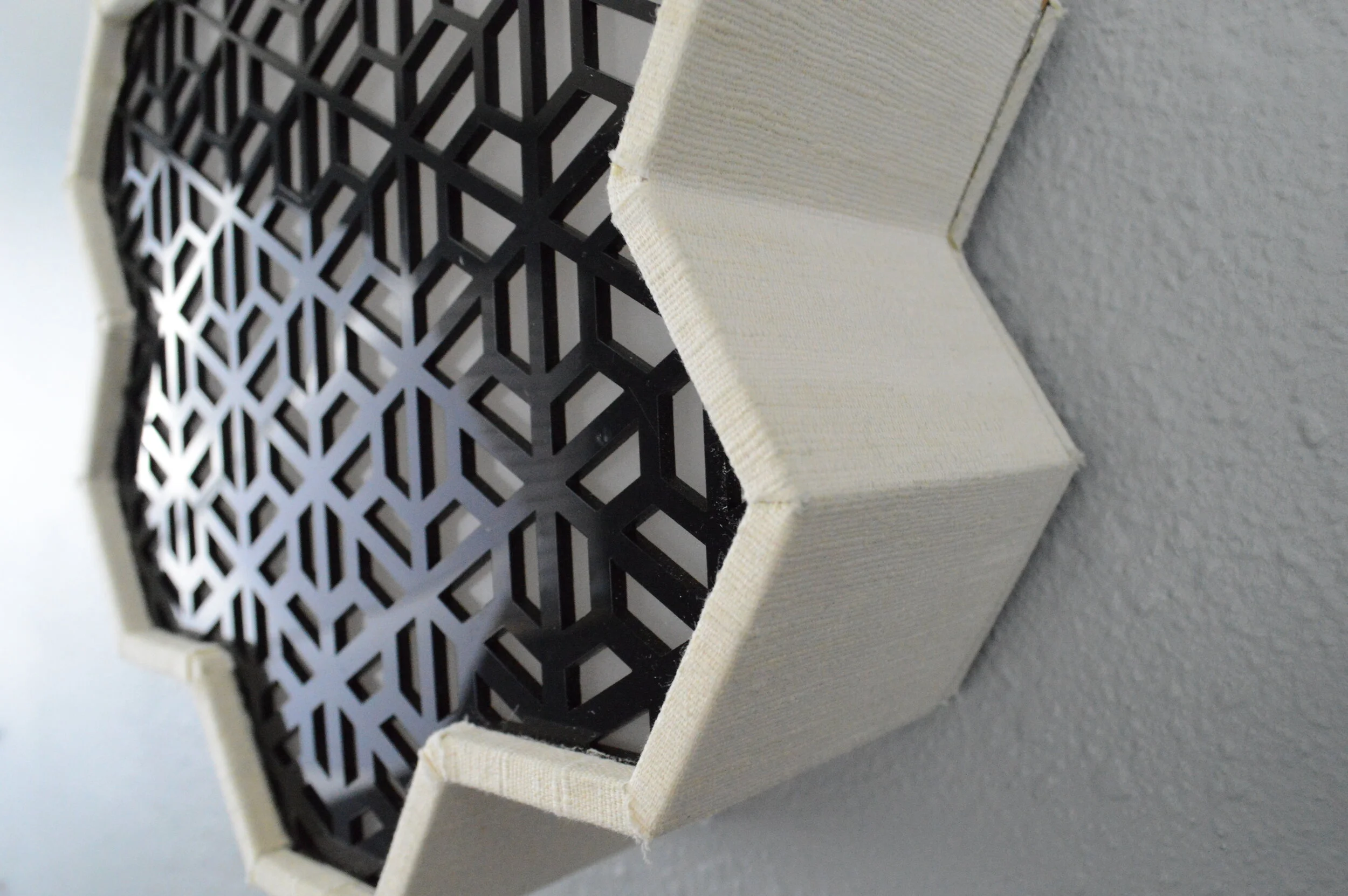 Closeup image of textured fabric finish