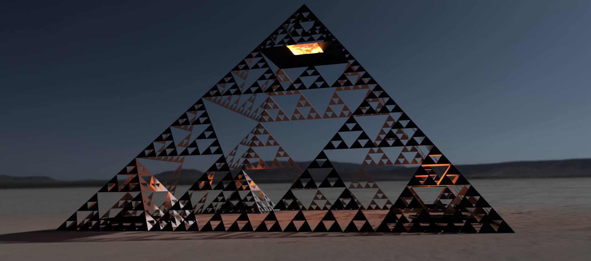 Concept Art - Sierpiński Triangle Fire Stage