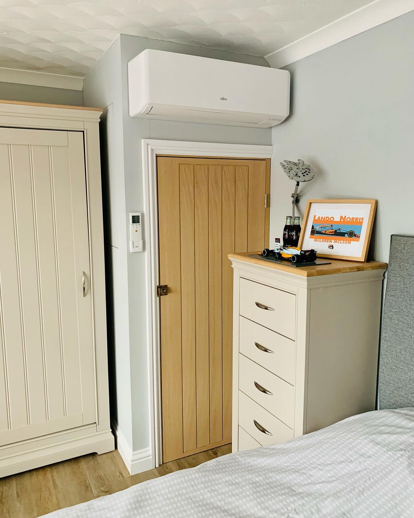 An example of a recent Air Conditioning Installation. The customer struggled to keep cool using fans last summer so is looking forward to a more comfortable sleep this year! Look out for an exciting offer on new Air Conditioning Installations coming 
