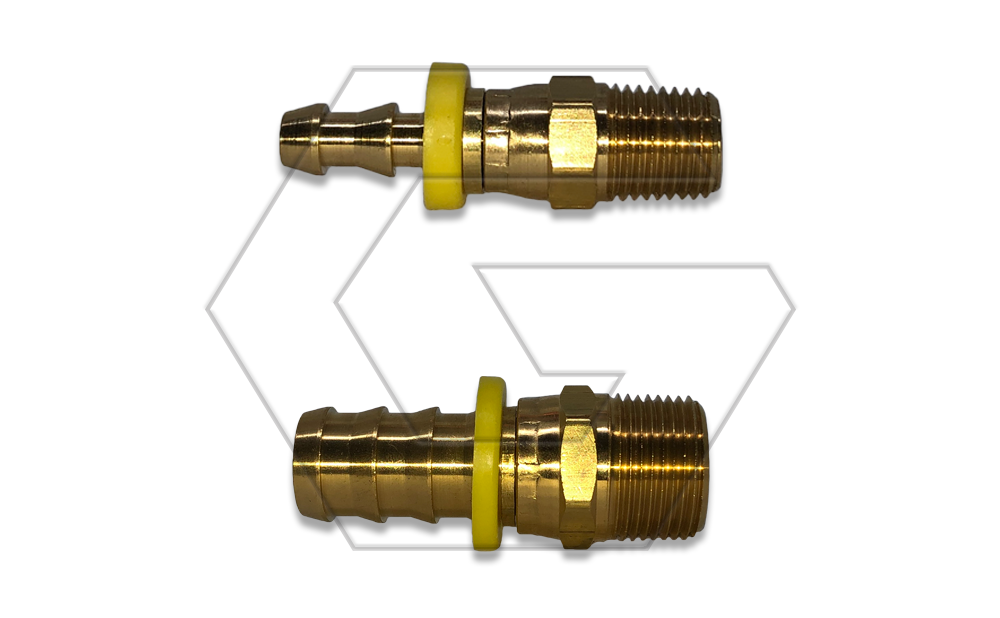 “Push-On” Hose Barb to Male Pipe Swivel  - HMS