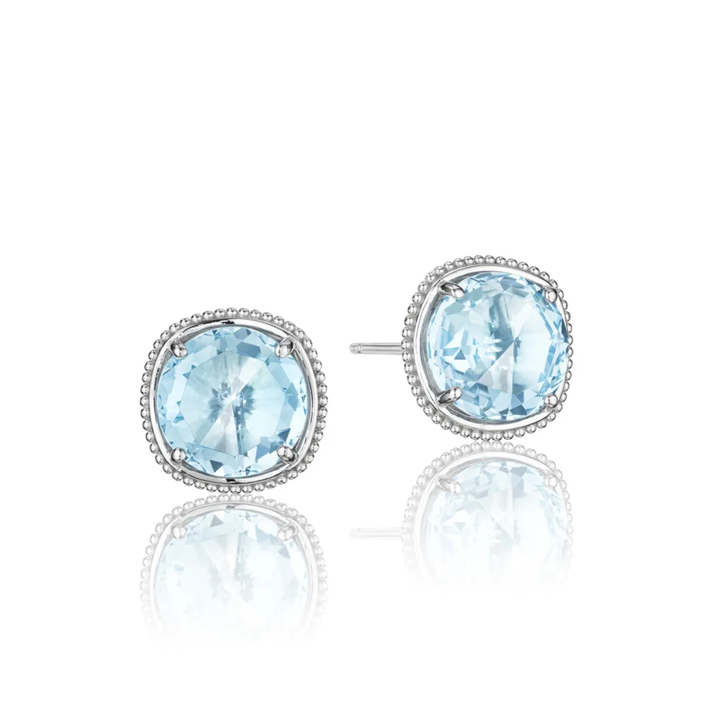 tacori bold simply gem stud featuring sky blue topaz — Facets
