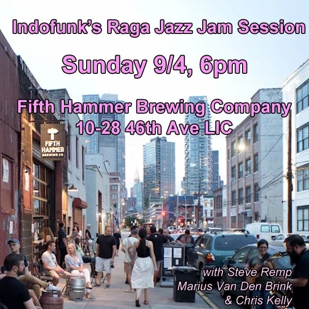 Stoked to be asked to be the house drummer for the weekly #jazzjam over at @fifthhammerbeer tomorrow (sun 9/4).

We hit at 6, all players welcome to sit in and give us a break!