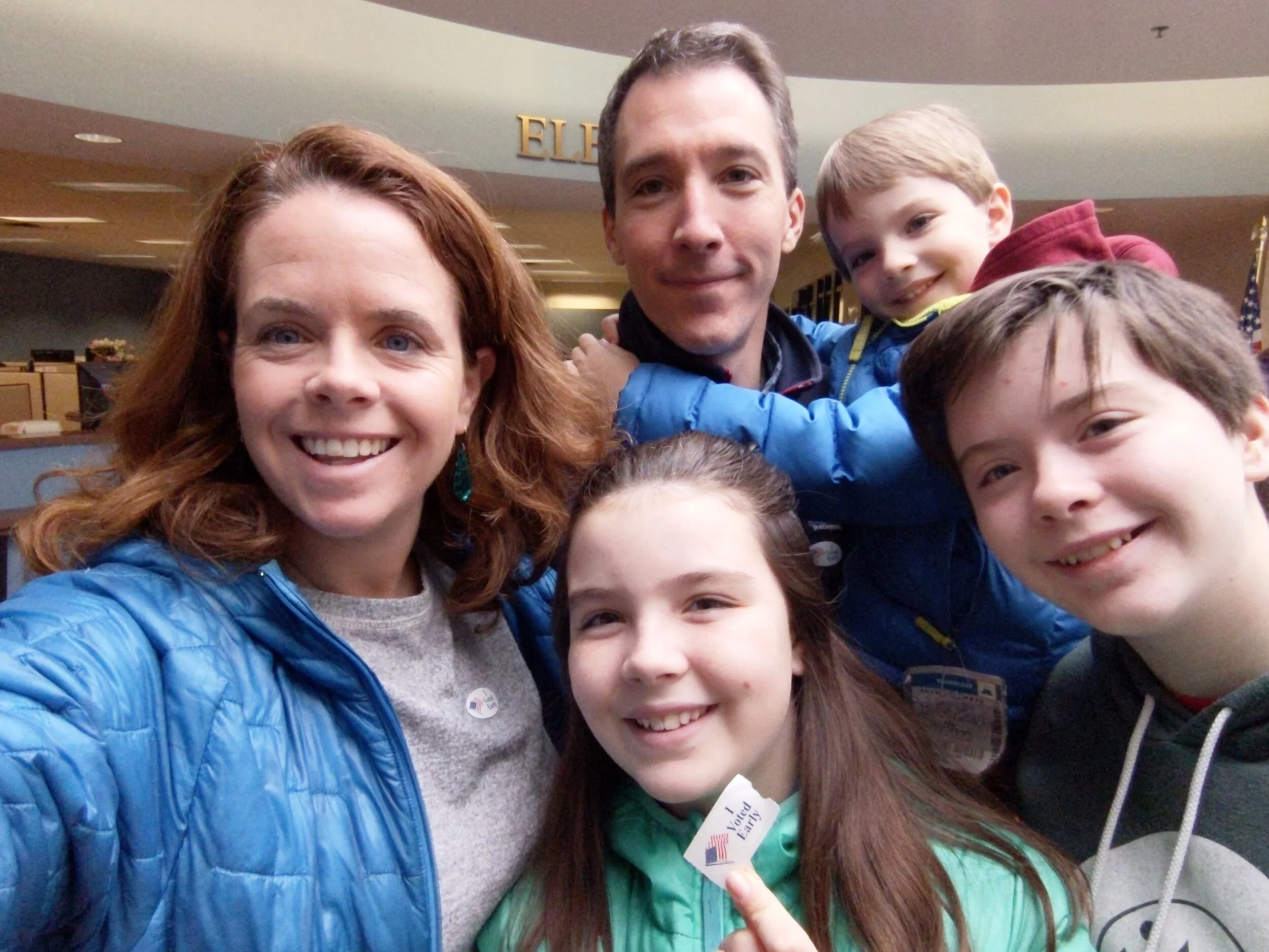 The Hirschauer family voted together for the Primary Election in March.
