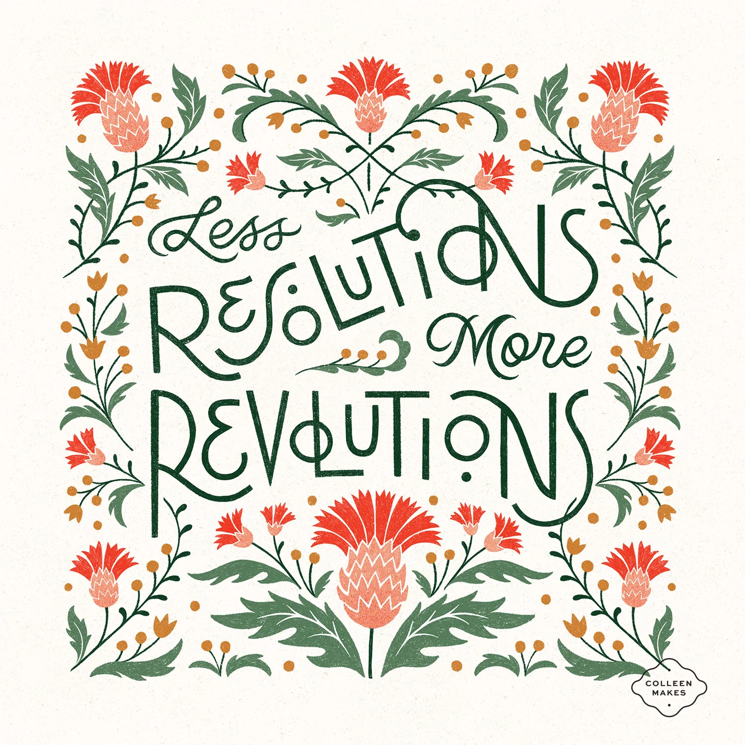 Less Resolutions, More Revolutions