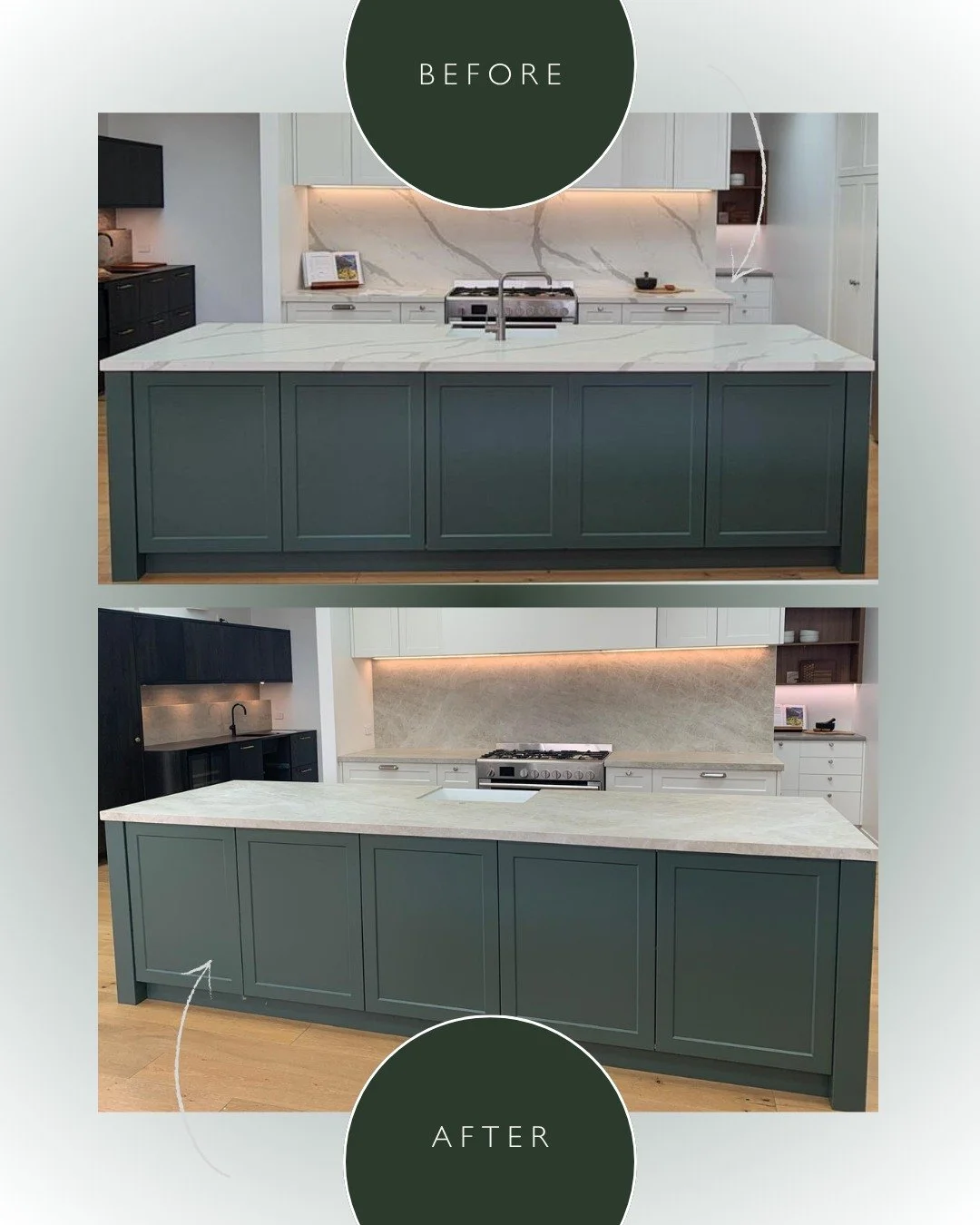 A few fresh updates around the Kitchen Dynamics Showroom.
We&rsquo;ve recently refreshed some of our spaces, including new splashbacks and benchtops, giving a couple of our Kitchens (and even the Smoko Room!) a new look and feel.

✨ Showroom Bar &nda