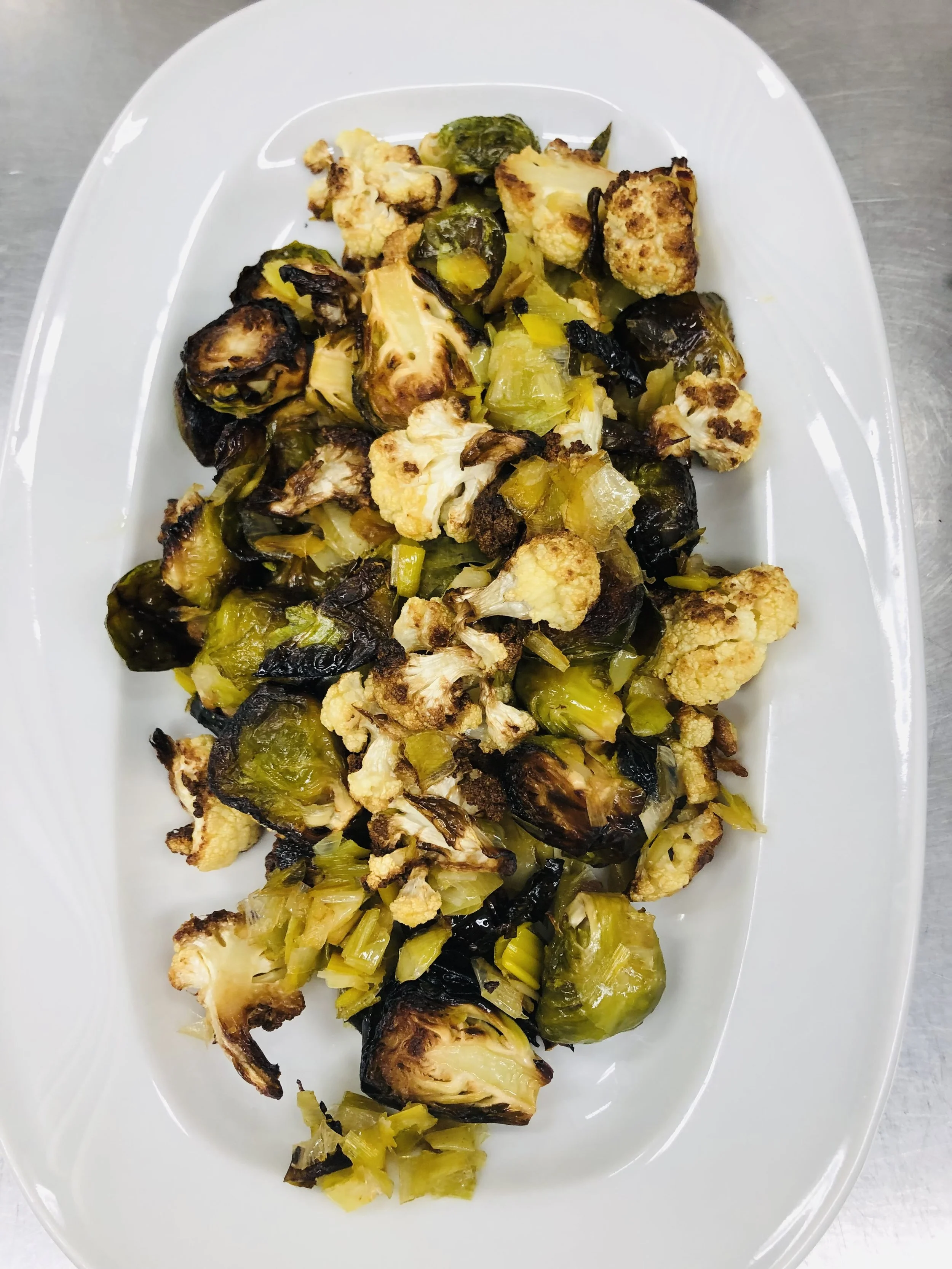 Roasted Cauliflower & Brussels Sprouts