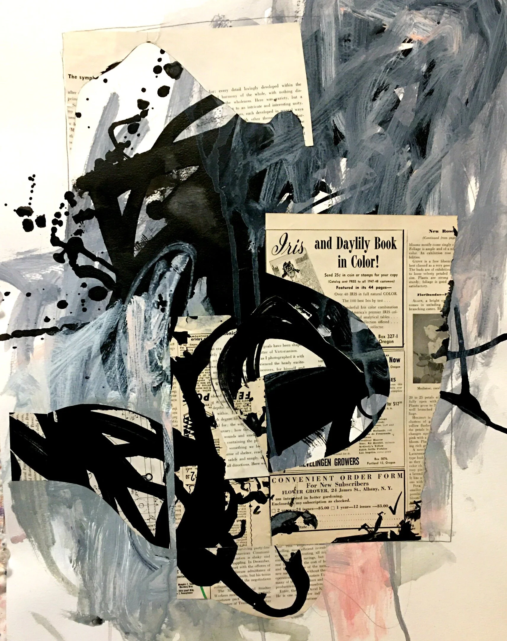 Black White Mixed Media Artwork 2019 2020 Russell C Smith