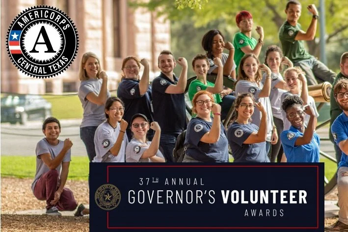 AmeriCorps Central Texas received the 2020 Governor's Volunteer Award for Community Leadership! 