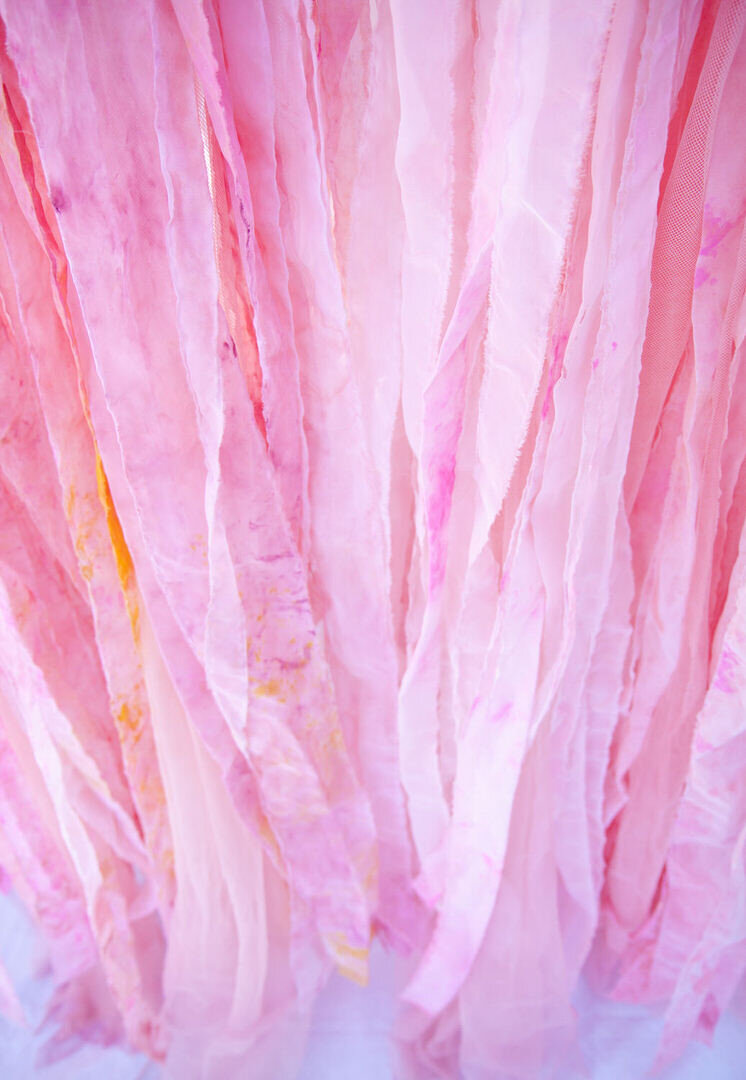  Sweet Flamingo Hand-Dyed Ribbon Tapestries 