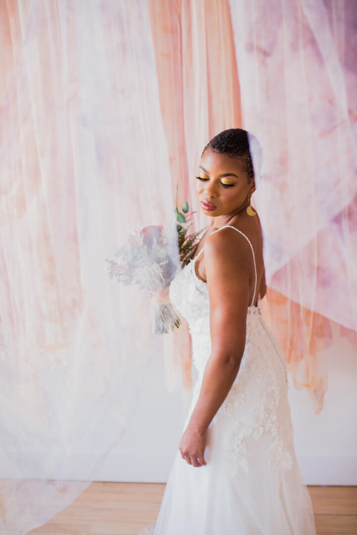  Strawberry Peach Tulle &amp; Violet Dune Tulle ・  Katlyn Jane Photography  ・  Petal and Stem Florals  