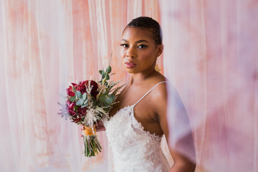  Strawberry Peach Tulle &amp; Violet Dune Tulle ・  Katlyn Jane Photography  ・  Petal and Stem Florals  