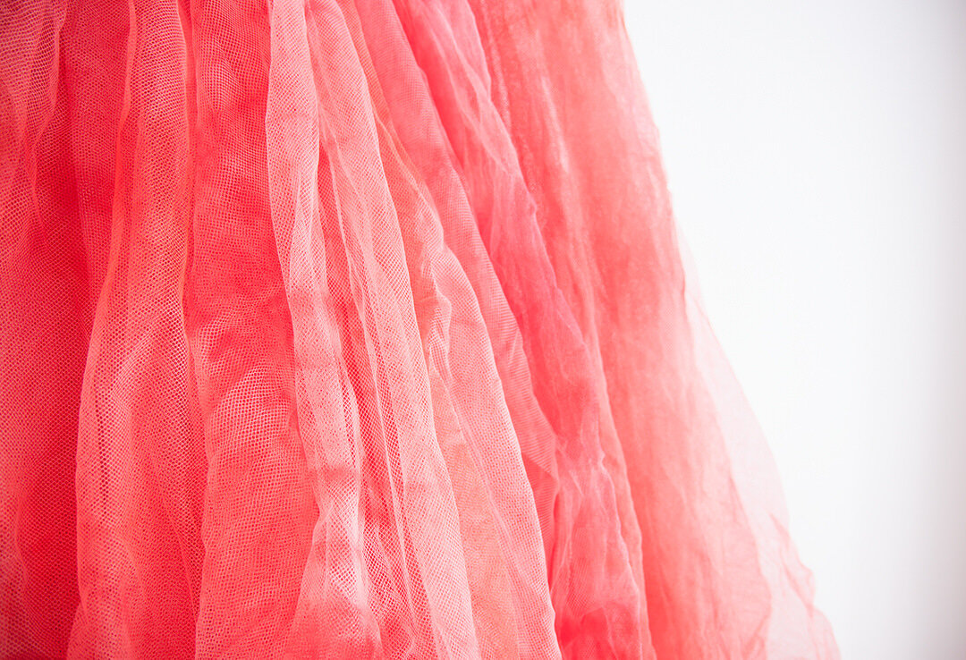  Living Coral Tulle 
