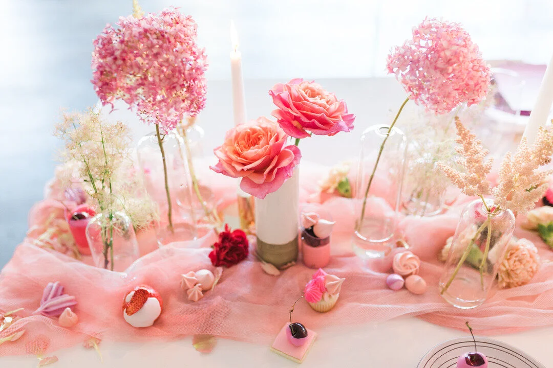 Malibu Rose Tulle ・ Wisteria Photography ・ Forrest and J ・ florals by The Bloemist