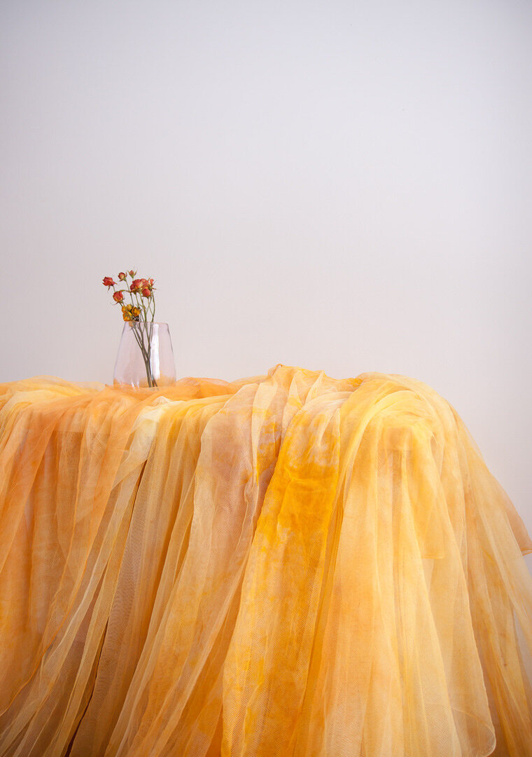  Marigold Rain Hand-Dyed Tulle 