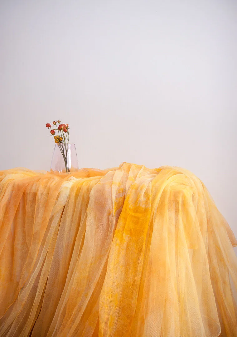 Marigold Rain Hand-Dyed Tulle