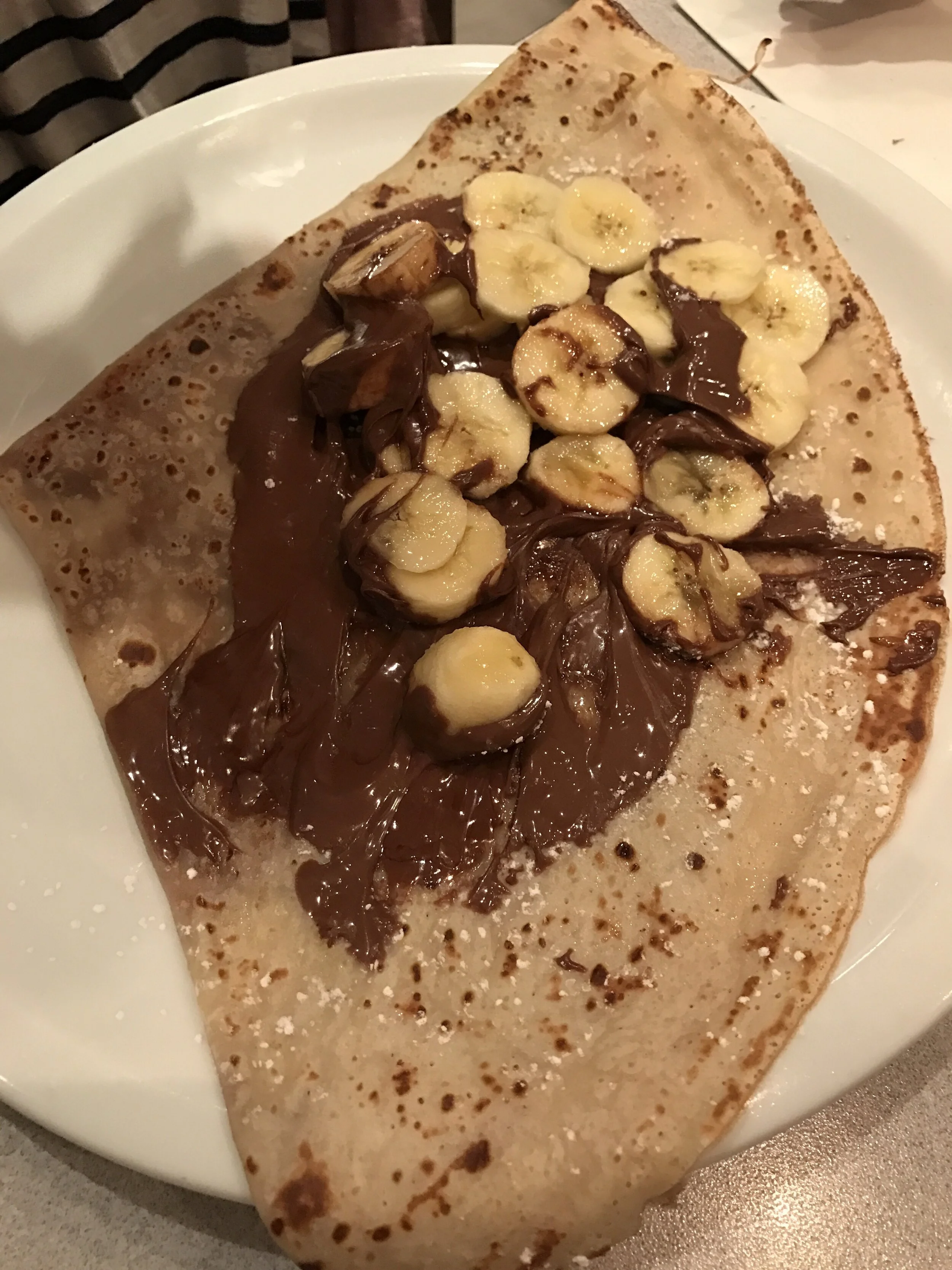 Nutella and Banana Crepes