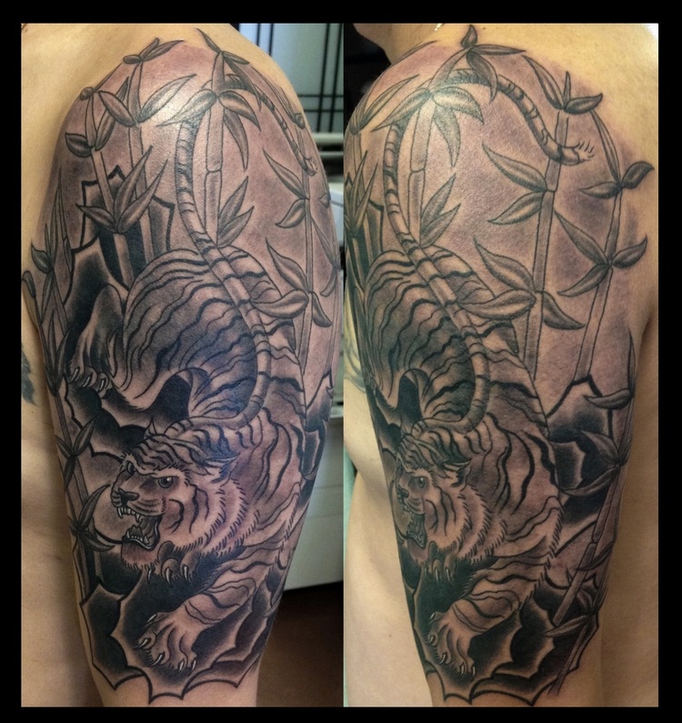 Bamboo tattoo in Toronto Canada done by enrik  rtattoo
