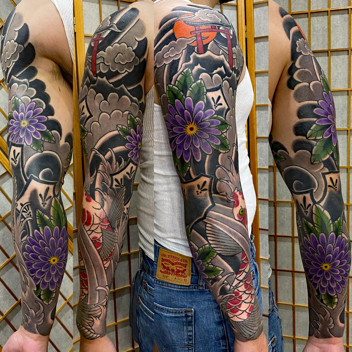 Samurai tattoo design Torii design japanese sakura and waves Sketchart |  Tatuajes, Ideas