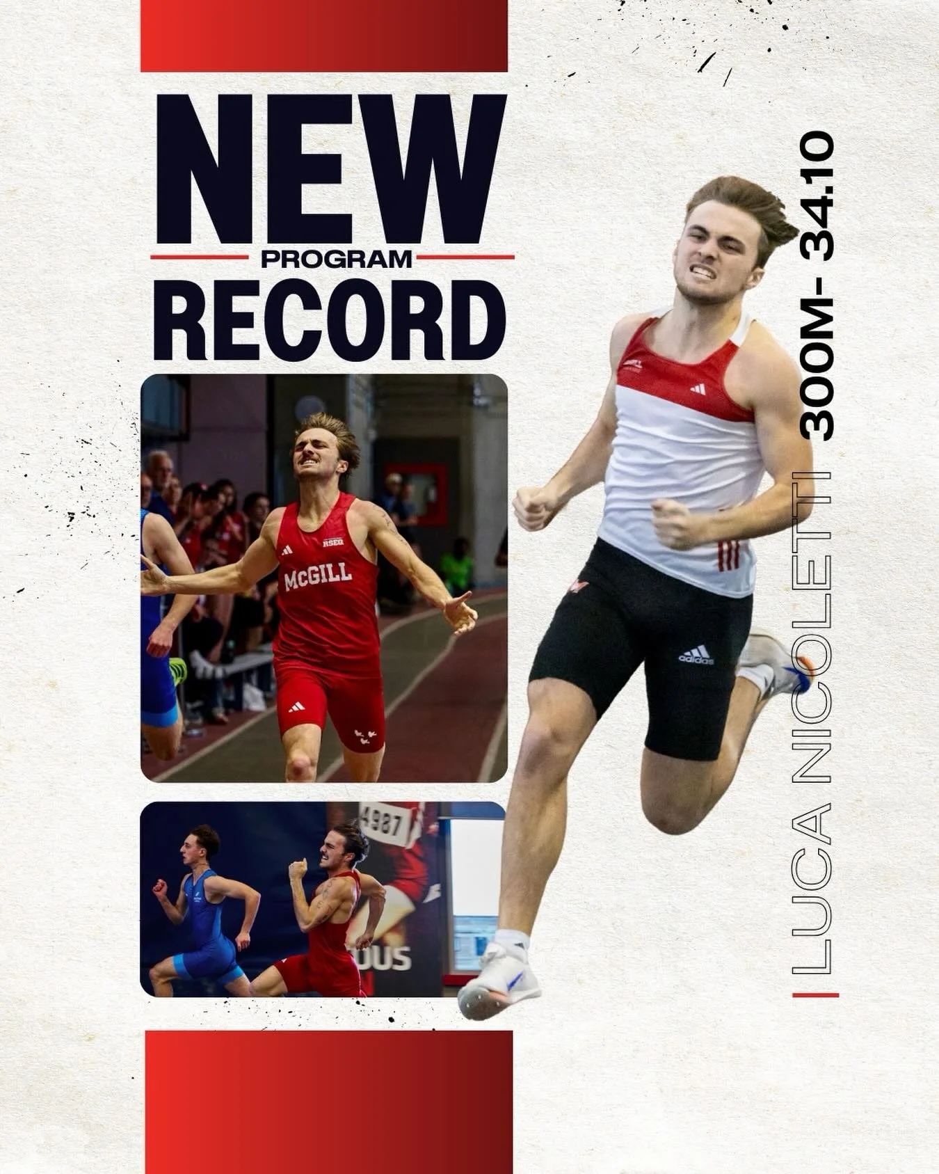🔥 RECORD BROKEN 🔥
39-year-old record? GONE.
 @lucanicolettti just rewrote history on opening day running a scathing 34.10 over 300m

we can&rsquo;t wait to see what the rest of the season holds🔥🔥🔥