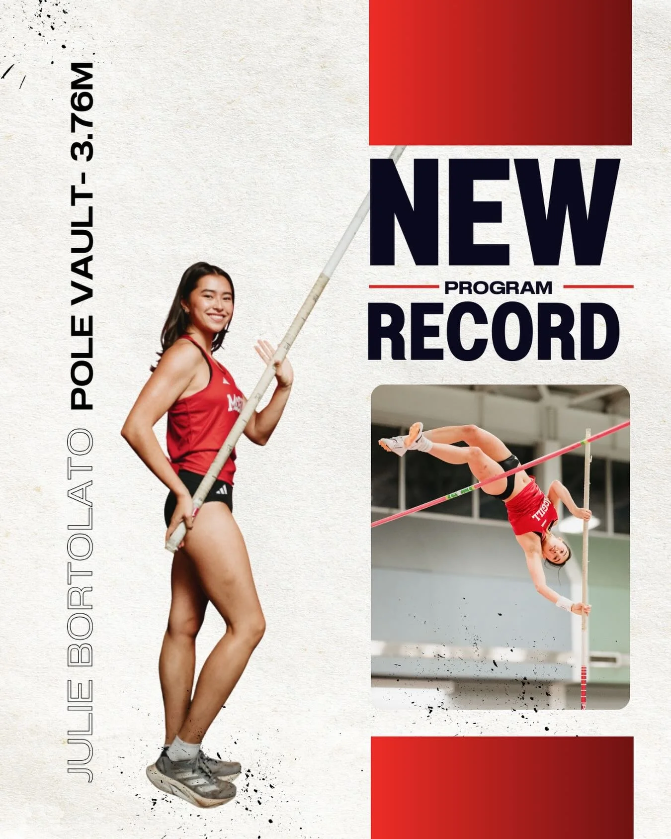 Redbirds can&rsquo;t get all the action🙈🙈 and they won&rsquo;t with JULIE BORTOLATO running show in the pole vault with (yes another I know it&rsquo;s getting crazy) SCHOOL RECORD🐦&zwj;🔥🐦&zwj;🔥💯💯🔥🔥