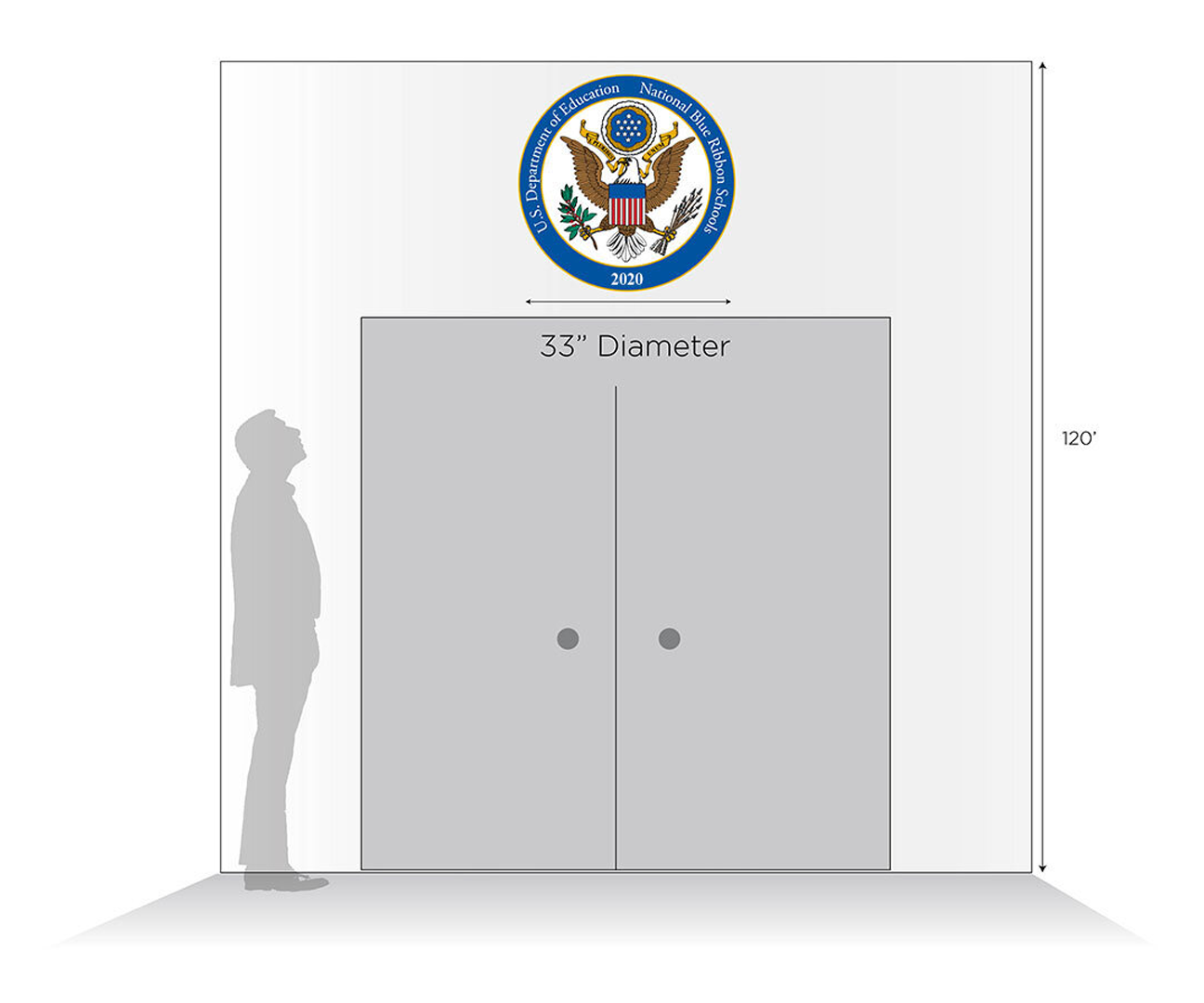 33" WALL BADGE INTERIOR - Small