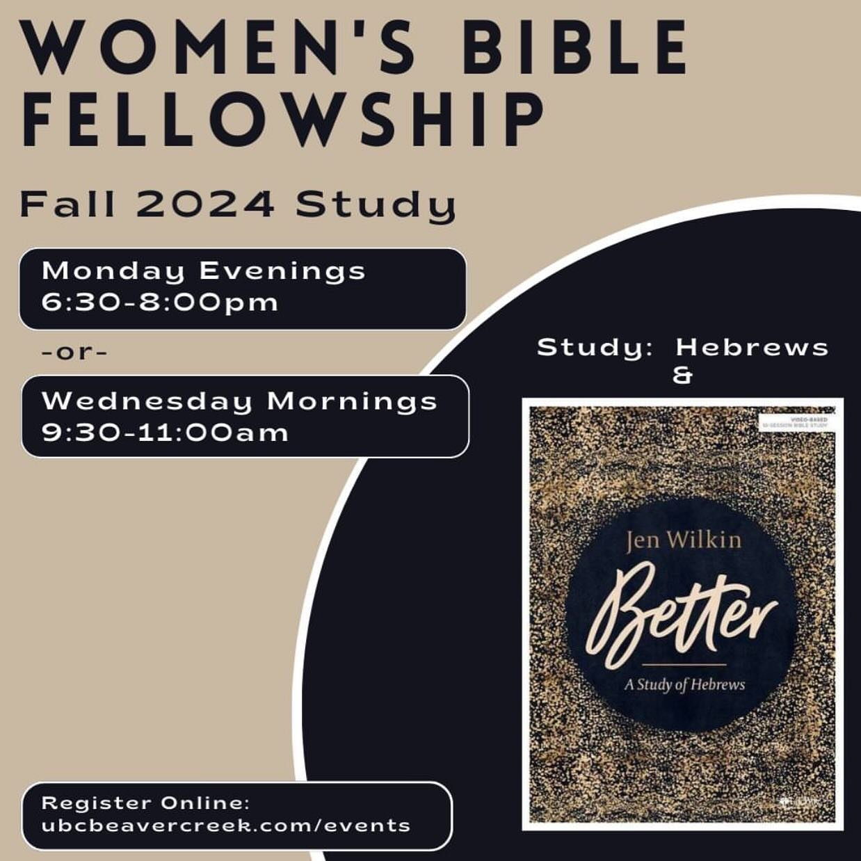 Our fall Bible study kicks off in a few weeks!! Don't forget to register as we would love for you to join us. This is always such a sweet time of diving into God's Word with other women of all ages!