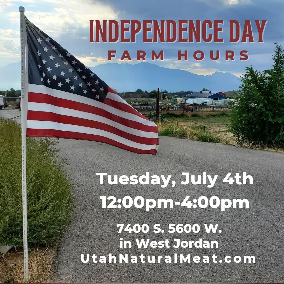 Yes! We are OPEN for Independence Day - but visit us a little earlier. Farm hours for Tuesday, July 4 are 12:00pm-4:00pm. 

Milk, cream, eggs, brisket, burgers, chops, steaks - we'll have all the good stuff in stock! 🇺🇸🇺🇸🇺🇸