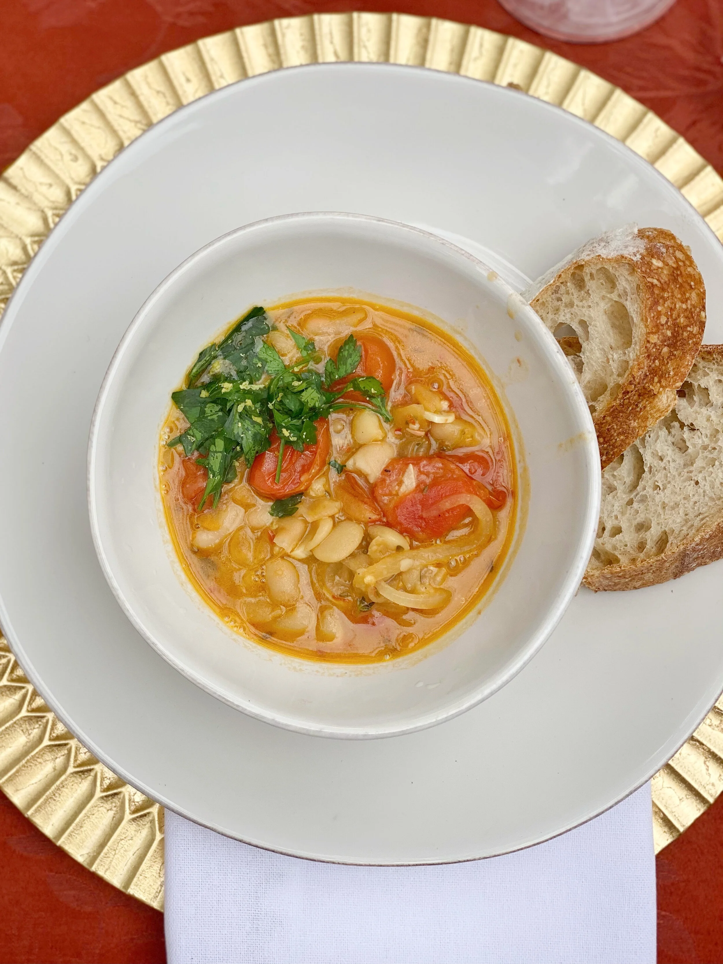 Roasted Tomato and White Bean Stew