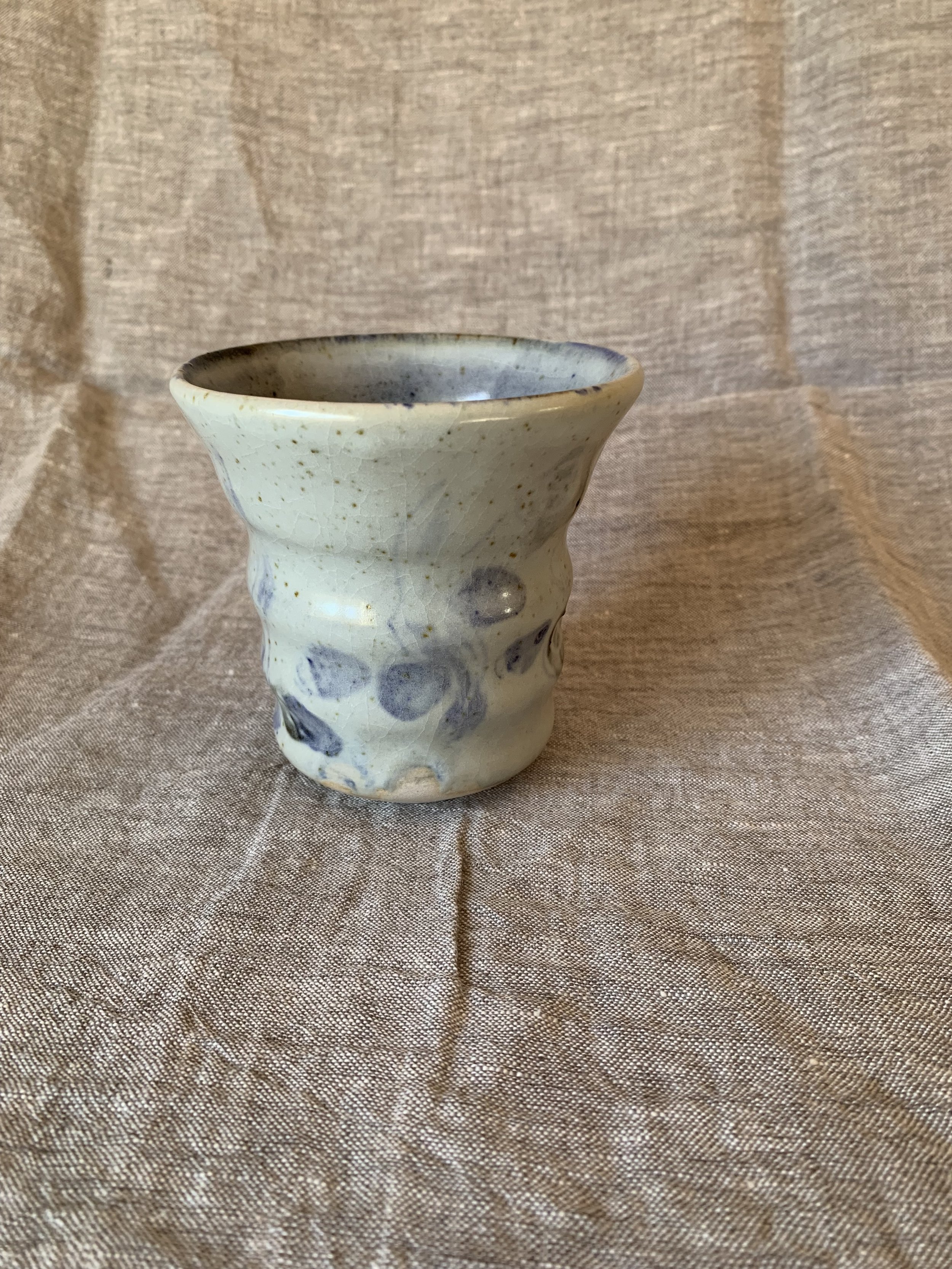 Vase, stoneware with slips, oxides, and glaze