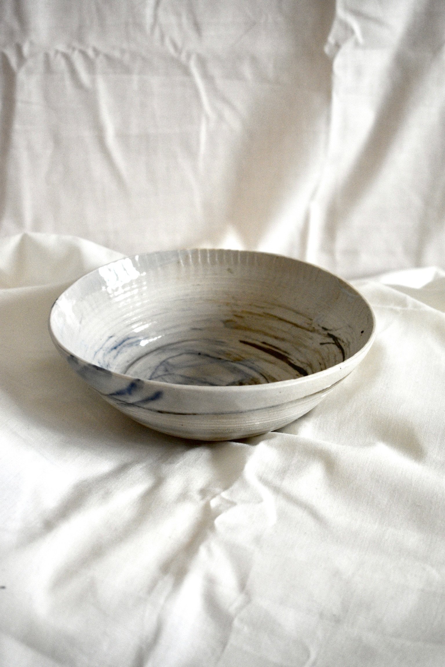 Small bowl, stoneware with oxides and glaze