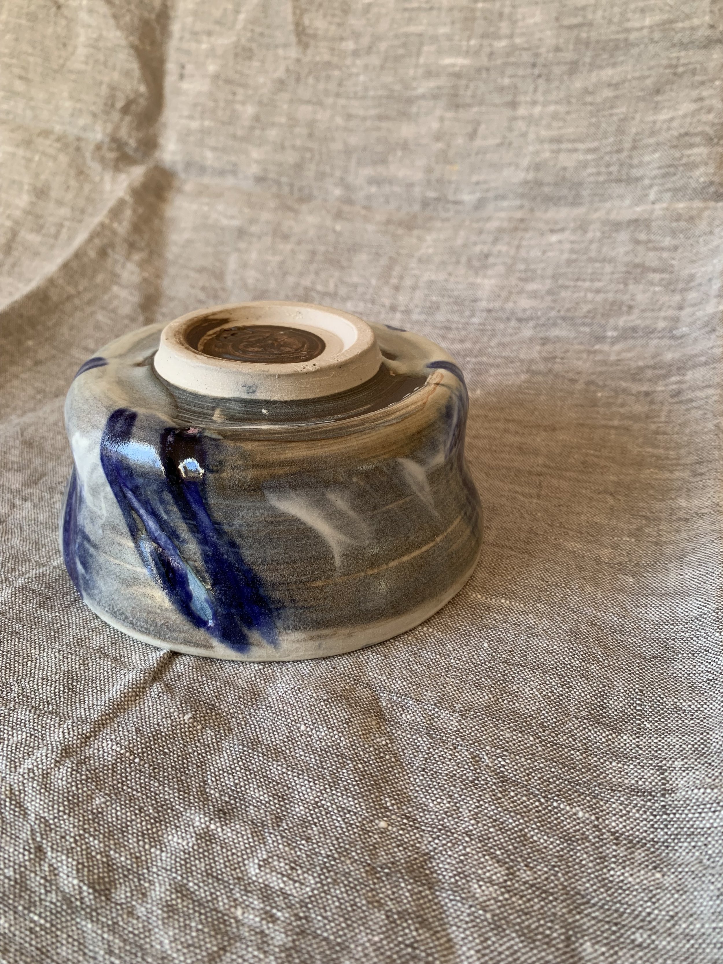 Small bowl, stoneware with slips, oxides, and glaze