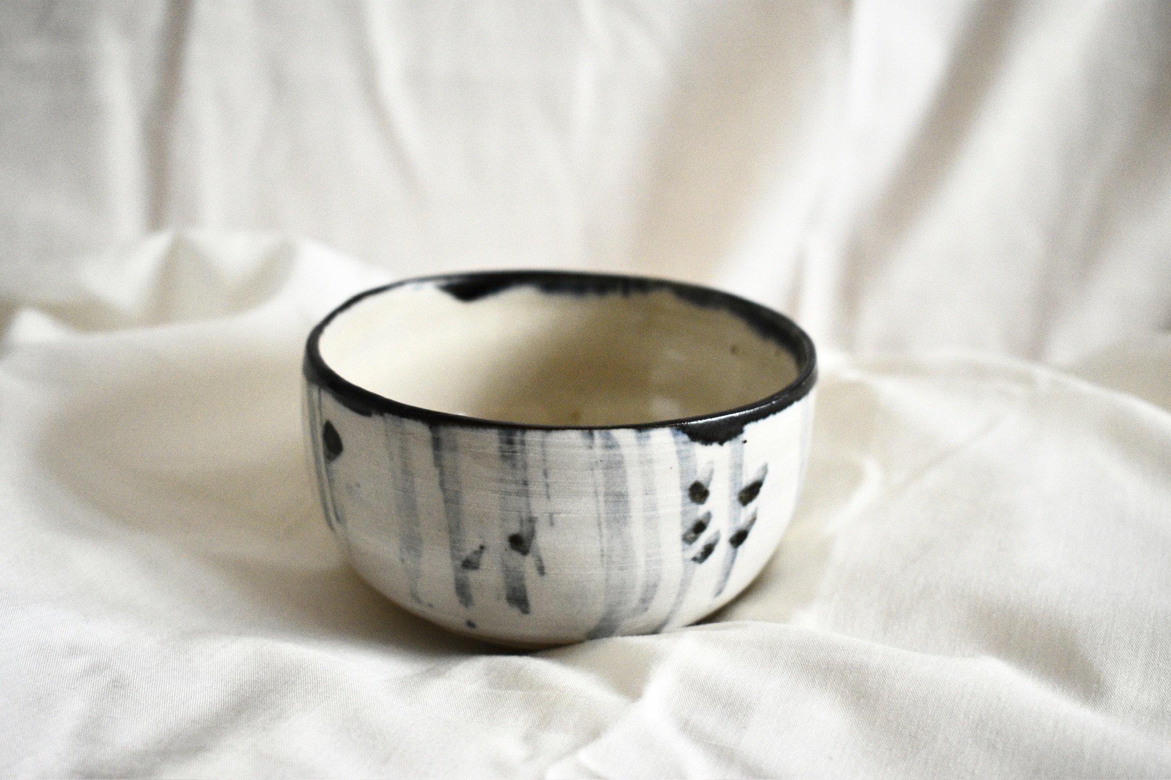 Small bowl, stoneware with oxides and glaze