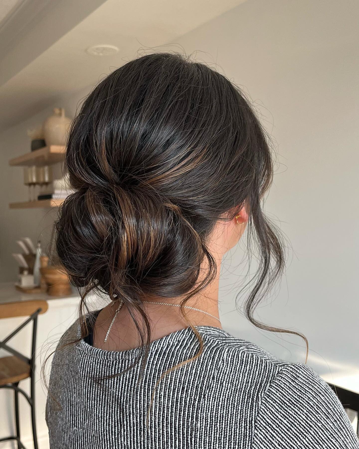 Obsessed with this simple and timeless low bun 🤍