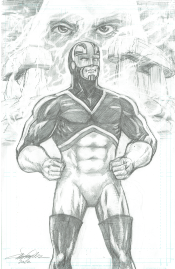 Captain Britain (pencil)