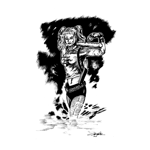 Daddy's Little Monster (ink) 11"x17"